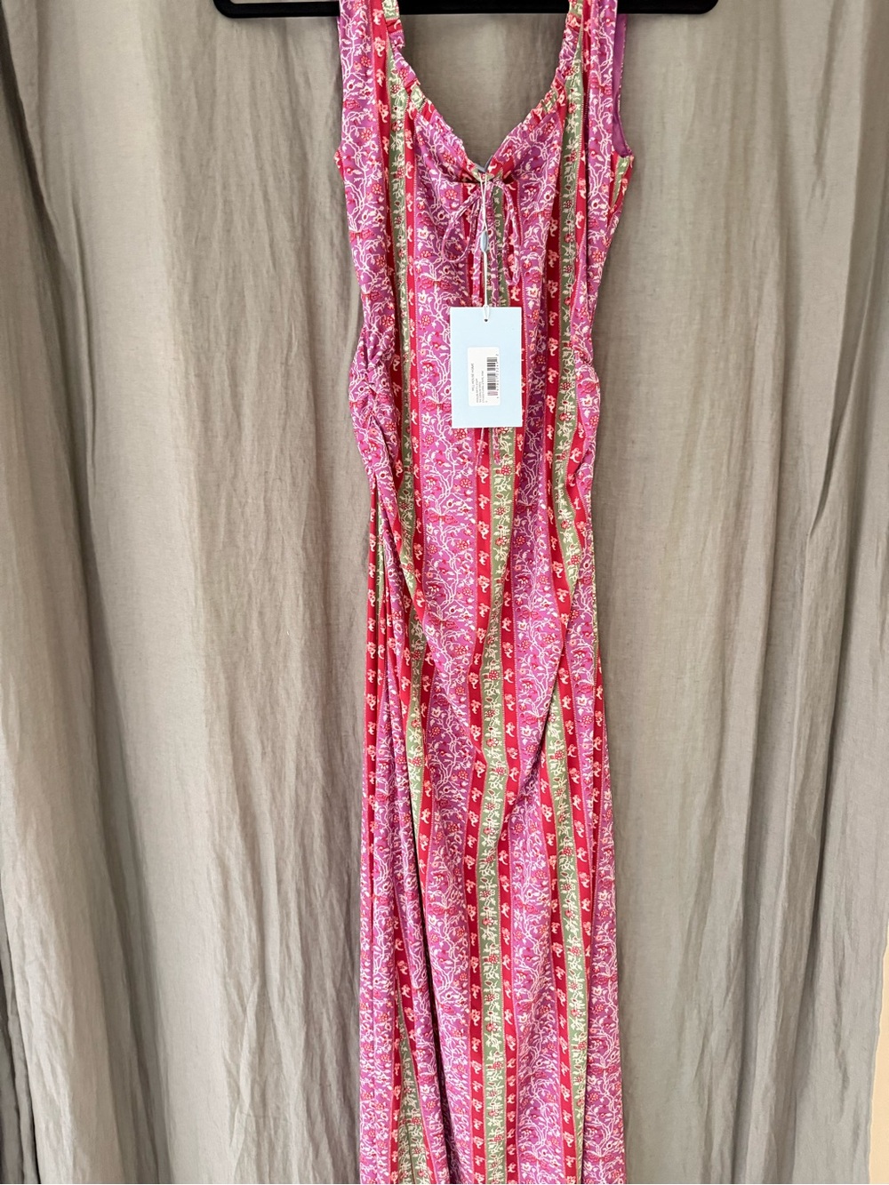 NWT Hill House Home Coralie Dress Etched Floral Stripe Pink S